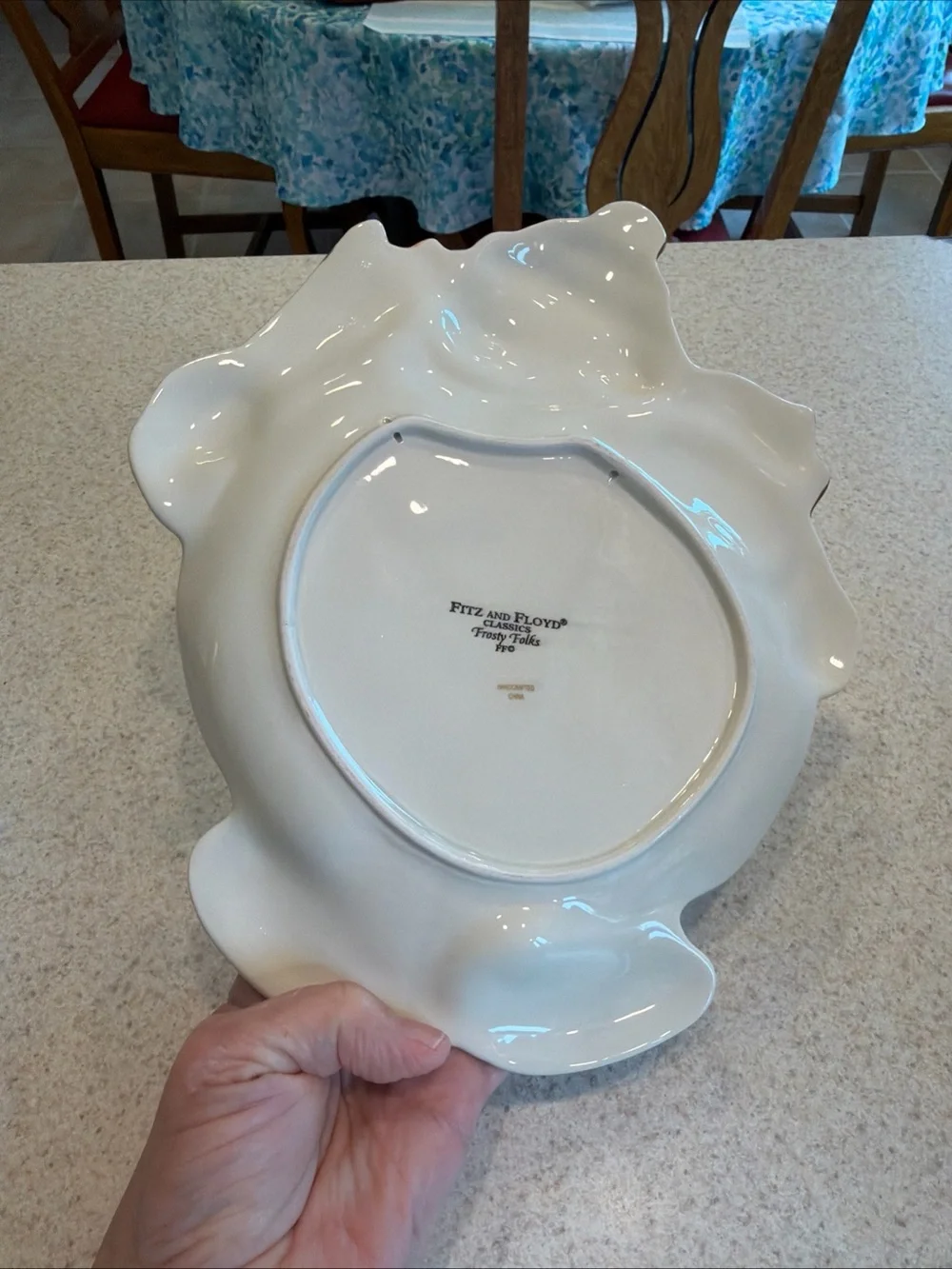 Festive Snowman Ceramic Serving Dish - Multicolor by Fritz and Floyd